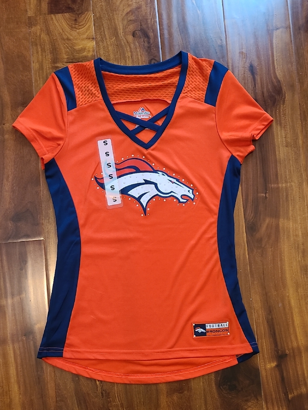 Majestic NFL Denver Broncos Jersey With Bling Logo